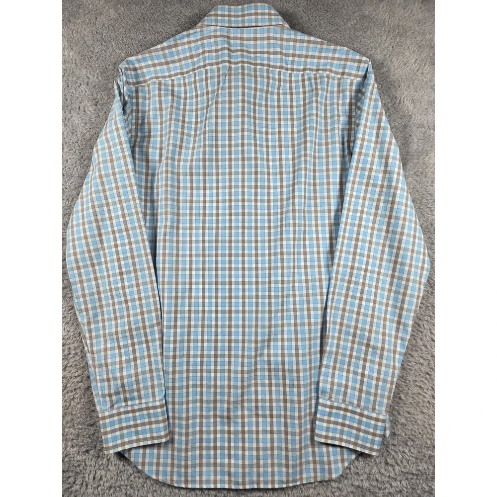 Banana Republic‎ Button Down Shirt S Blue Grey Mens Non-Iron Tailored Slim Fit